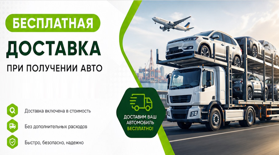 Акция! Бесплатная доставка по Муравленке при получении авто